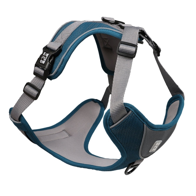 Duvoplus EXPLOR Ultimate Fit No-Pull Tuigje - petrol blue - M - 40-49cm / 49-65cm