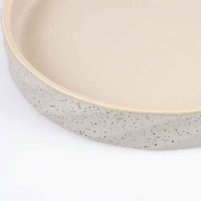 Duvoplus Platte Keramiekbak Stone Wavy Dune - 600ml - 21x21x3cm