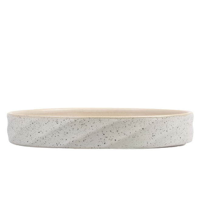 Duvoplus Platte Keramiekbak Stone Wavy Dune - 260ml - 14,5x14,5x3cm