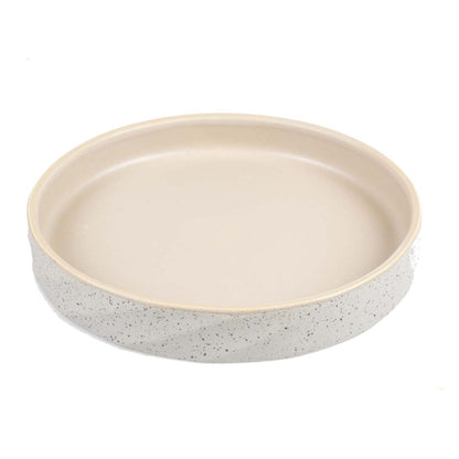 Duvoplus Platte Keramiekbak Stone Wavy Dune - 260ml - 14,5x14,5x3cm
