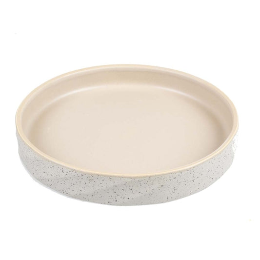 Duvoplus Platte Keramiekbak Stone Wavy Dune - 260ml - 14,5x14,5x3cm