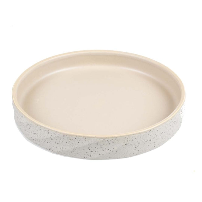 Duvoplus Platte Keramiekbak Stone Wavy Dune - 600ml - 21x21x3cm