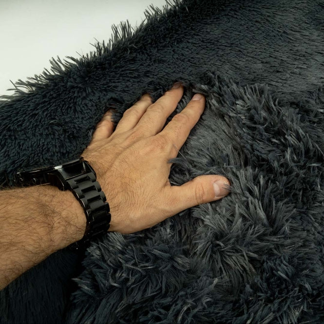 Duvoplus zachte bench kussen - donkergrijs - XL - 107x71x7cm