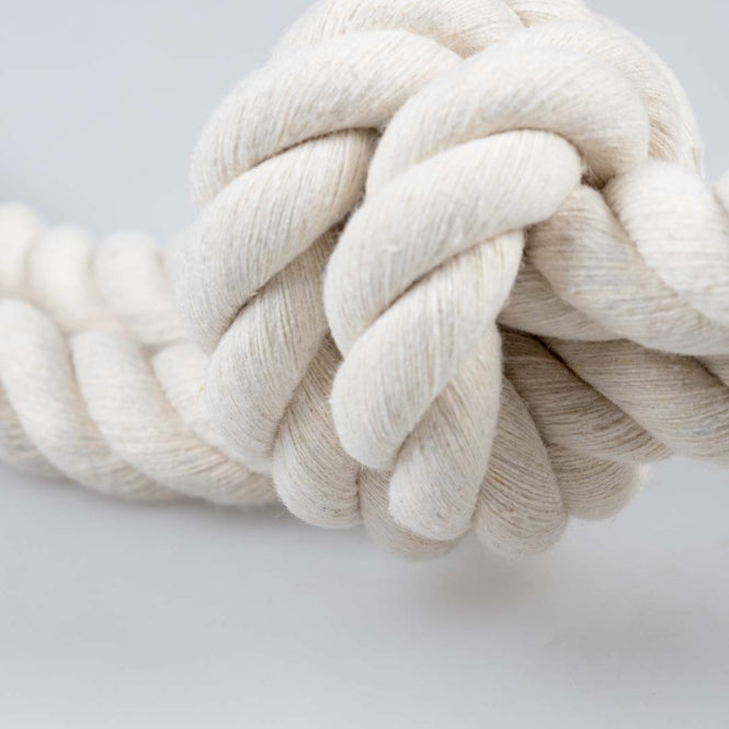 Duvoplus - ECO katoenen touw met 2 knopen en lus - Wit