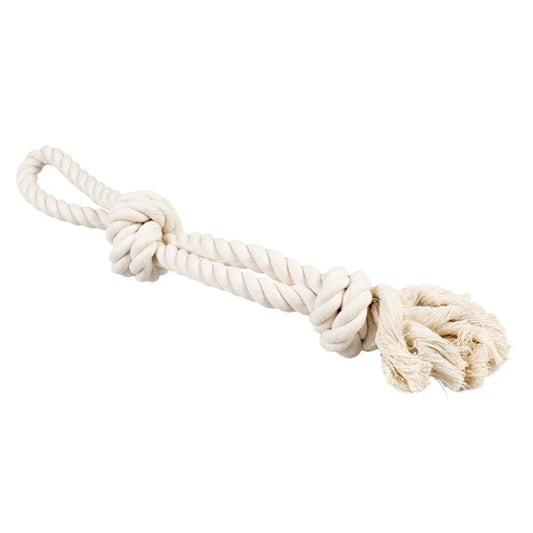 Duvoplus - ECO katoenen touw met 2 knopen en lus - Wit