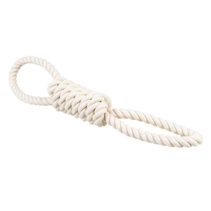 Duvoplus - ECO katoenen touw met 2 lussen - Wit - 36 cm / 125 g