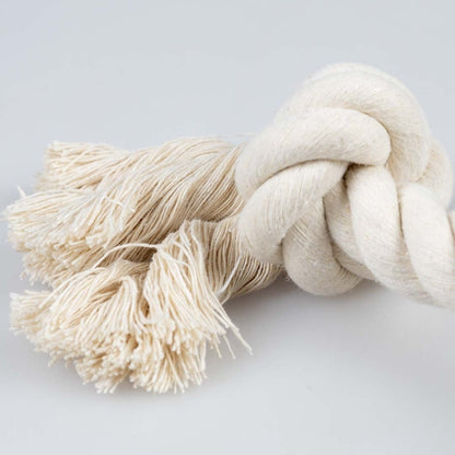 Duvoplus - ECO katoenen touw met 2 knopen - Wit - 35 cm / 261 g