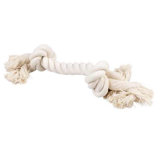 Duvoplus - ECO katoenen touw met 2 knopen - Wit - 25 cm / 90 g