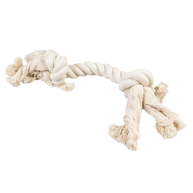 Duvoplus - ECO katoenen touw met 2 knopen - Wit - 35 cm / 261 g
