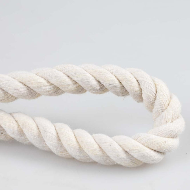 Duvoplus - ECO katoenen touw met 2 lussen - Wit - 36 cm / 125 g