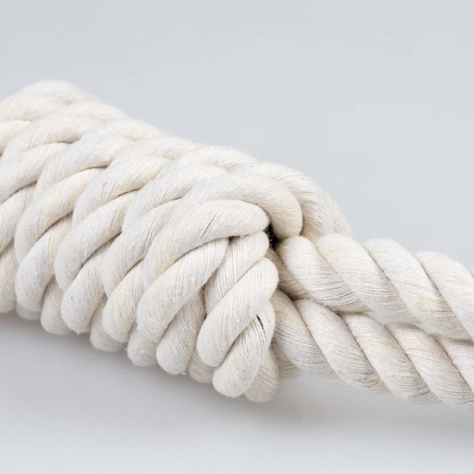 Duvoplus - ECO katoenen touw met 2 lussen - Wit - 36 cm / 125 g