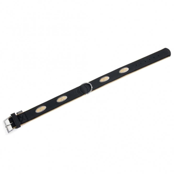 Karlie Art Buffalo Oak Halsband - Zwart/Beige - 55cm / 30mm