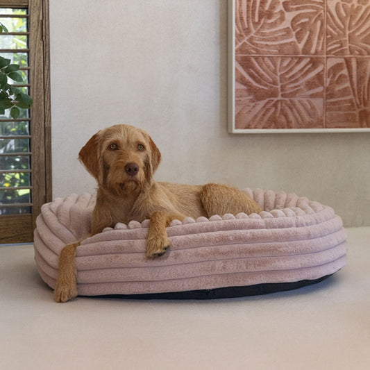 Designed by Lotte Hondenbed Reza - rond, roze - 95 x 20 cm