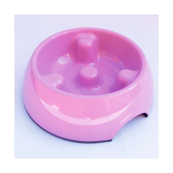DOGIT - Go-Slow - Anti-Schrok Voerbak - Roze - 140 ml