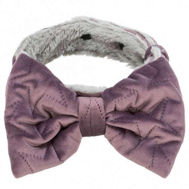 Trixie Halsband Estelle met boog - Lila  - M-L: 40-55 cm/40 mm