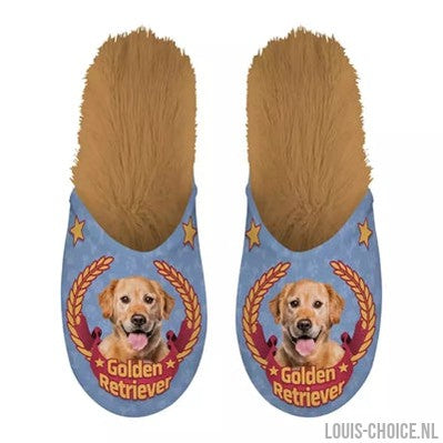 Merkloos Pantoffel Golden Retriever Lila / Beige-MERKLOOS-Louis Choice