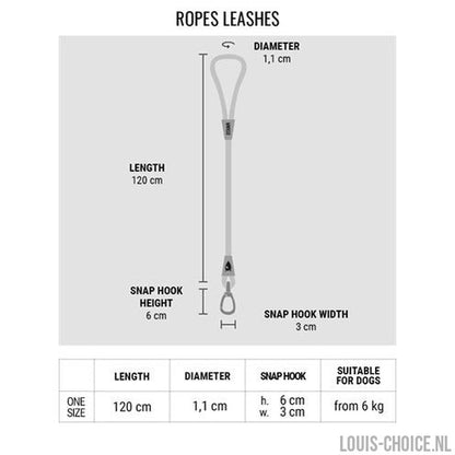 Morso Hondenriem Regular Rope Gerecycled Red Velvet Rood-MORSO-Louis Choice