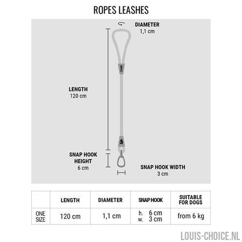 Morso Hondenriem Soft Rope Gerecycled Plum Paars-MORSO-Louis Choice