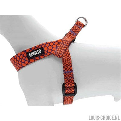 Morso Mini Hondentuig Verstelbaar Gerecycled Urban Lizard Rood-MORSO-Louis Choice