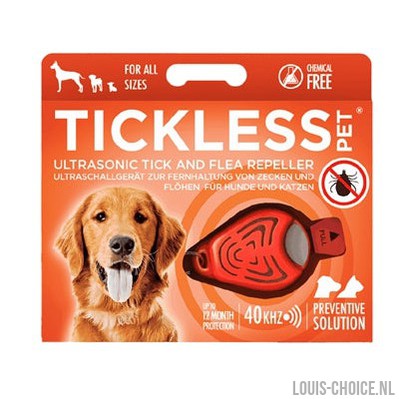 Tickless Teek En Vlo Afweer Voor Hond En Kat Fluoriserend Oranje-TICKLESS-Louis Choice