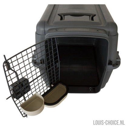 Topmast Pawsport Reisbench - Transportbox - Antraciet - Diverse Maten-Topmast-Louis Choice
