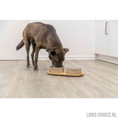 Trixie Set Voerbak / Waterbak Keramiek / Bamboe Wit / Natuur-TRIXIE-Louis Choice