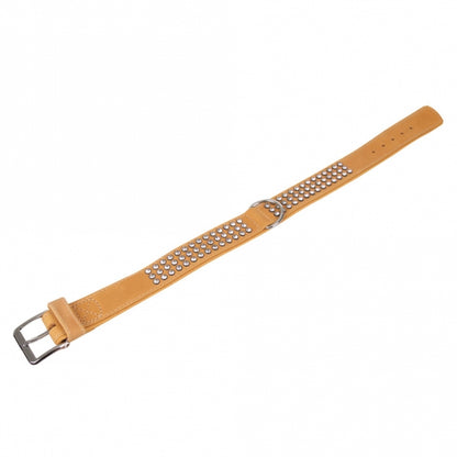 Karlie Buffalo Strass-Halsband - Lichtbruin - 3-rijig, 60cm/40mm