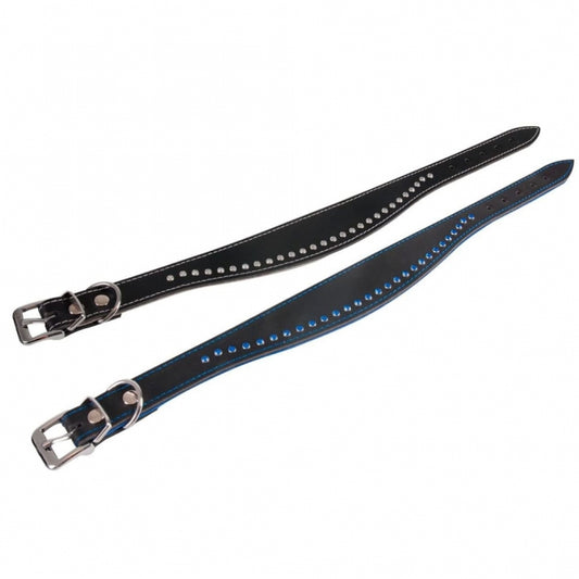 Karlie Halsband Chic - Zwart/Blauw - 55 cm / 40 mm