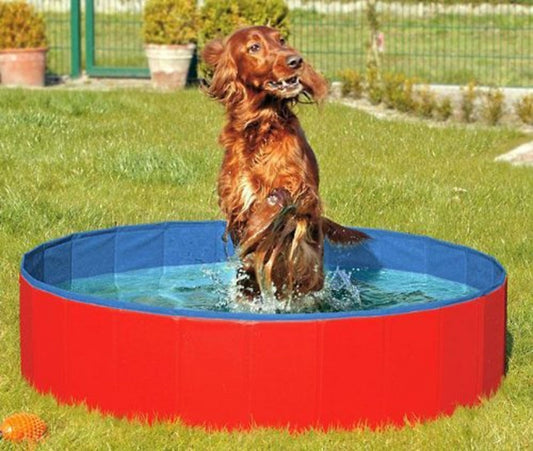 Karlie DOGGY POOL - zwembad voor honden - rood-blauw - 160 cm