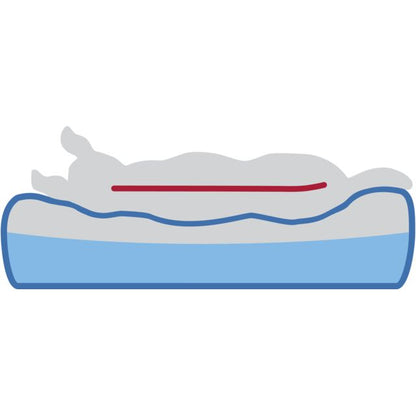 Trixie Vital Bed Lino, ovaal - zwart/grijs - 110 × 92 cm