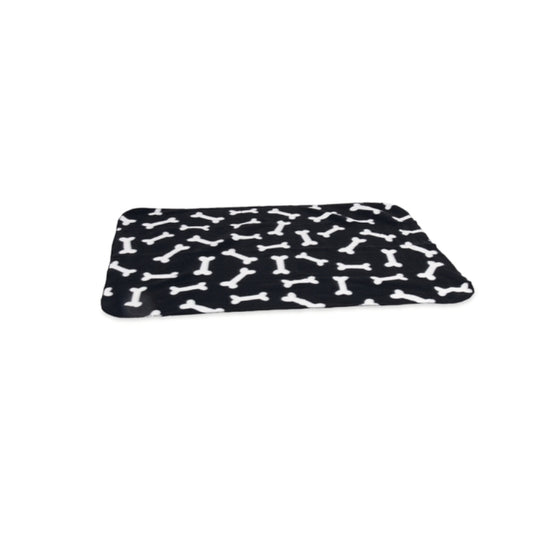 Karlie - Flamingo fleece deken Milda - 100 x 70 cm - Zwart