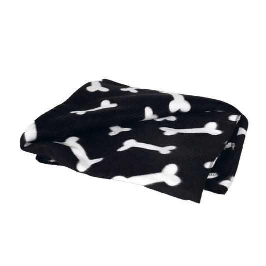 Karlie - Flamingo fleece deken Milda - 100 x 70 cm - Zwart