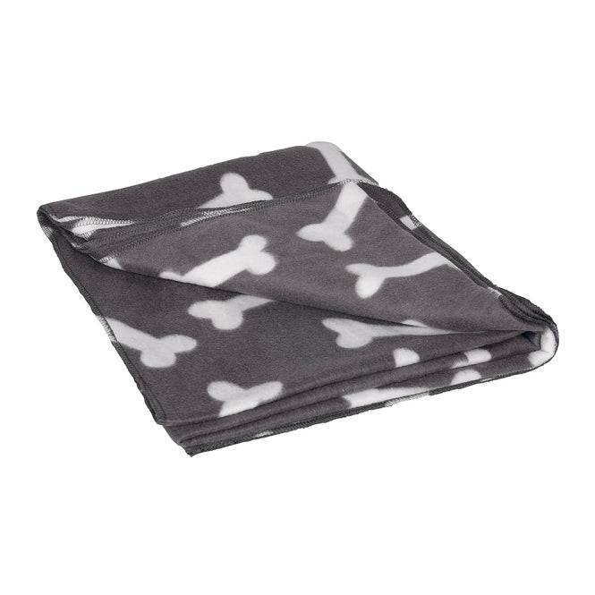 Karlie - Flamingo fleece deken Milda - 100 x 70 cm - Grijs