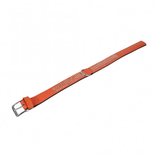 Karlie Vintage Strass-Steentjes Halsband  - Mandarijn - 4-rij, 65cm/40mm