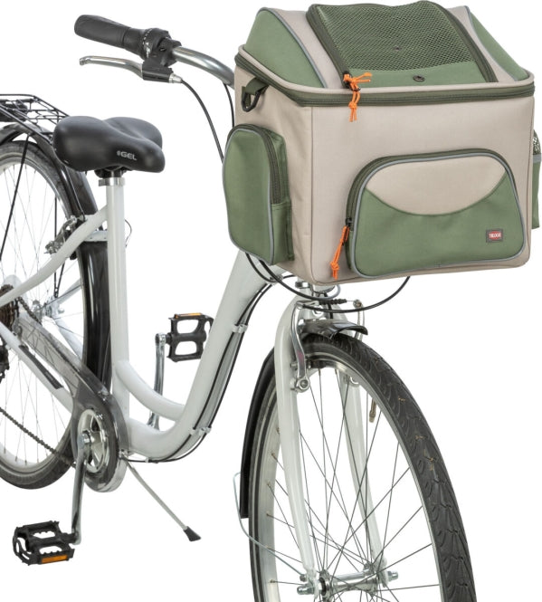 Trixie Front-Fietsmand - olijfgroen/beige