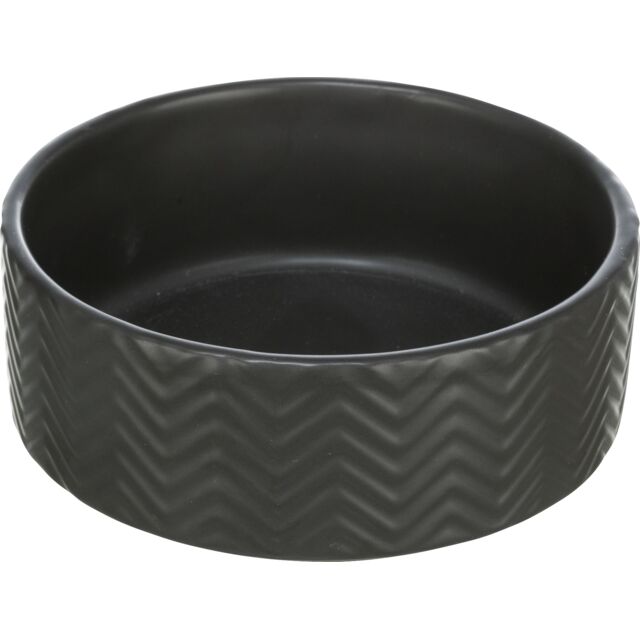 Trixie Bak van structuurkeramiek - zwart - 0,9 l/ø 16 cm