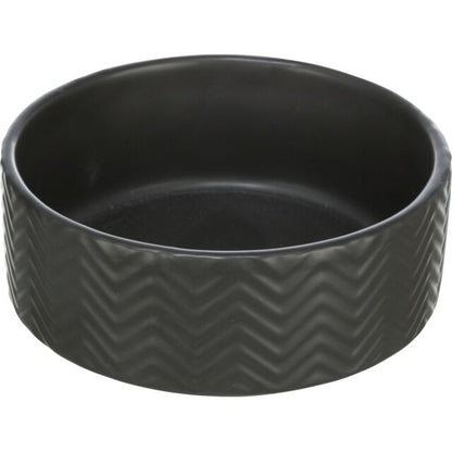 Trixie Bak van structuurkeramiek - zwart - 0,9 l/ø 16 cm