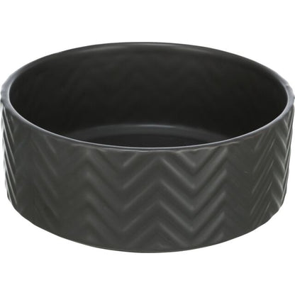 Trixie Bak van structuurkeramiek - zwart - 0,9 l/ø 16 cm