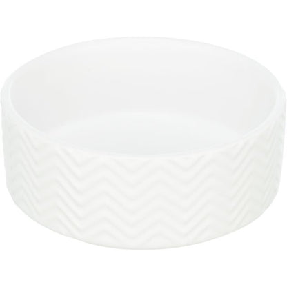 Trixie Bak van structuurkeramiek - wit - 0,4 l/ø 13 cm