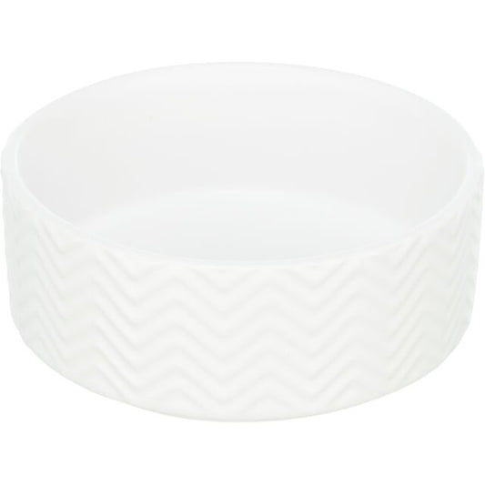Trixie Bak van structuurkeramiek - wit - 1,6 l/ø 20 cm