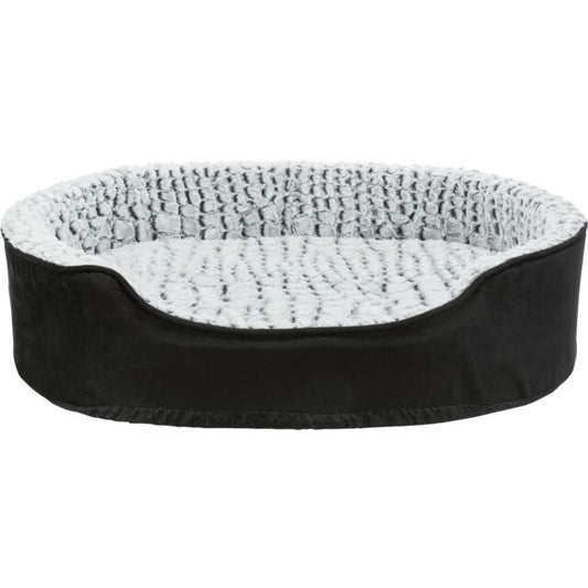 Trixie Vital Bed Lino, ovaal - zwart/grijs - 83 × 67 cm