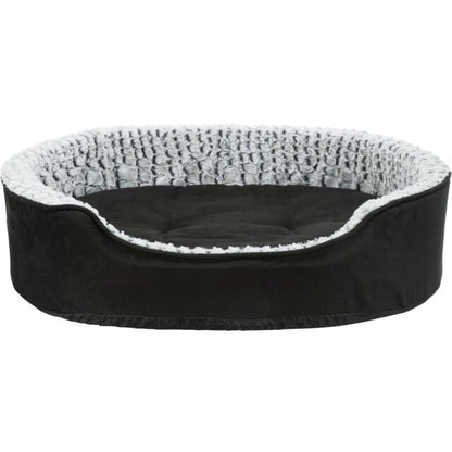 Trixie Vital Bed Lino, ovaal - zwart/grijs - 60 × 45 cm