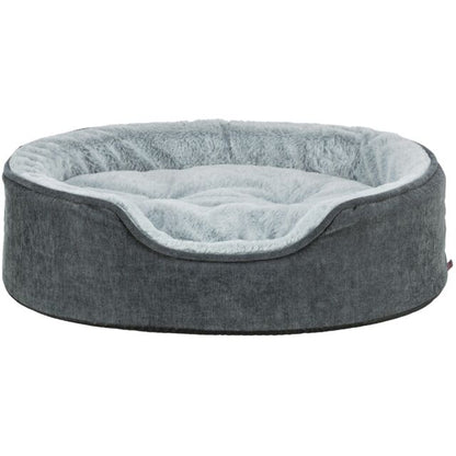Trixie Vital Bed Lino Soft, ovaal - grijs/lichtgrijs - 110 x 92 cm