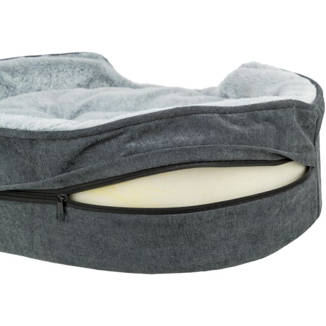 Trixie Vital Bed Lino Soft, ovaal - grijs/lichtgrijs - 60 x 45 cm