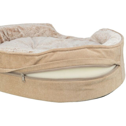 Trixie Vital Bed Lino Soft, ovaal - beige/crème - 60 × 45 cm