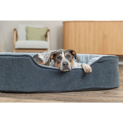 Trixie Vital Bed Lino Soft, ovaal - grijs/lichtgrijs - 60 x 45 cm