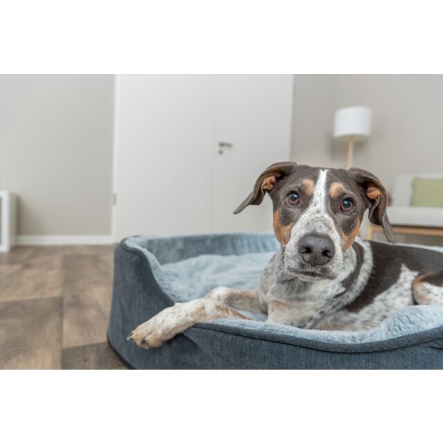 Trixie Vital Bed Lino Soft, ovaal - grijs/lichtgrijs - 83 x 67 cm