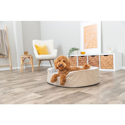 Trixie Vital Bed Lino Soft, ovaal - beige/crème - 110 × 92 cm