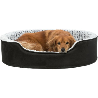 Trixie Vital Bed Lino, ovaal - zwart/grijs - 110 × 92 cm