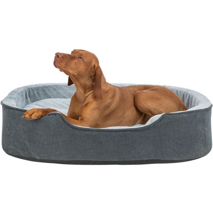 Trixie Vital Bed Lino Soft, ovaal - grijs/lichtgrijs - 83 x 67 cm